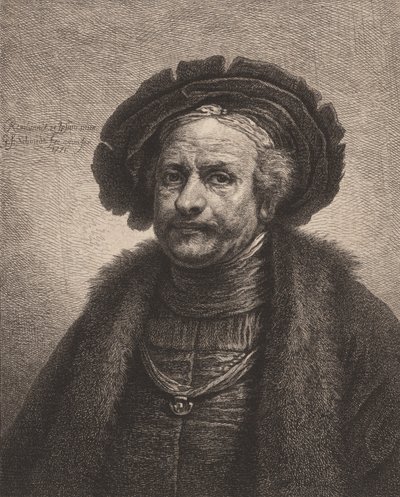 Autoritratto di Rembrandt, 1771 da Georg Friedrich Schmidt