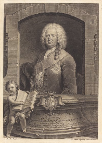 Samuel Liber Barone di Cocceji da Georg Friedrich Schmidt after Jean Pesne