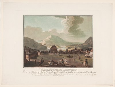 Vista di una piazza nella città di Bergen da Georg Haas