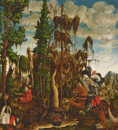 San Giorgio salva la principessa dal drago, 1520 da Georg Lemberger