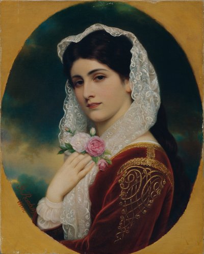 Testa di studio femminile da Georg Martin Ignaz Raab