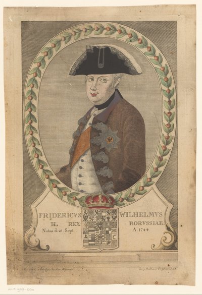 Ritratto di Federico Guglielmo II, re di Prussia da Georg Mathäus Probst