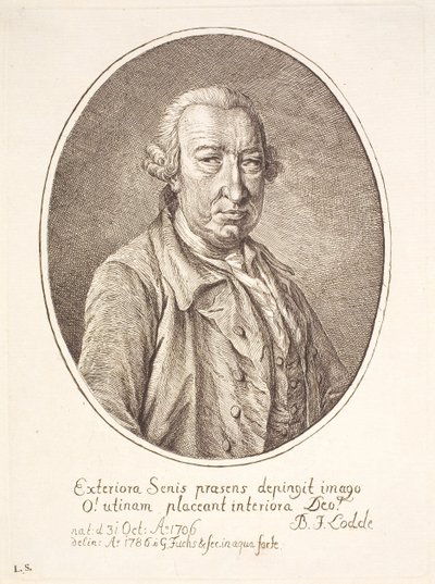 Ritratto di Barthold Johan Lodde, traduttore da Georg Mathias Fuchs