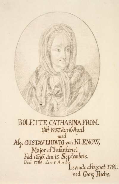 Ritratto di Bolette Catharina From da Georg Mathias Fuchs