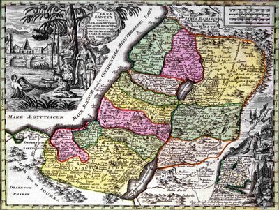 La Terra Santa (Palestina) da Georg Matthäus Seutter