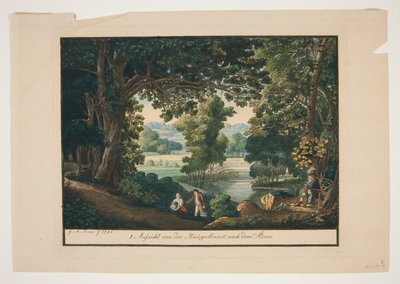 Vista dal monte Knuepplebanck verso lo Sterne da Georg Melchior Kraus