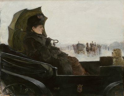 Signora in carrozza, Parigi da Georg Pauli
