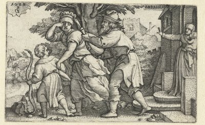 Abramo scaccia Agar e Ismaele da Georg Pencz