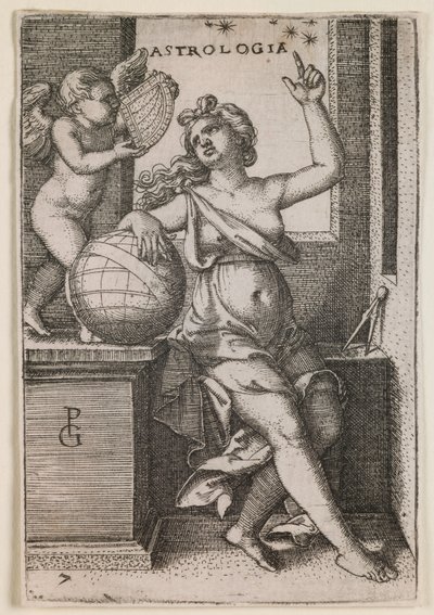 Astrologia, dalla serie "Le arti liberali", 1541 circa (incisione) da Georg Pencz