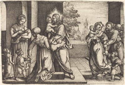 Cristo circondato dai bambini da Georg Pencz