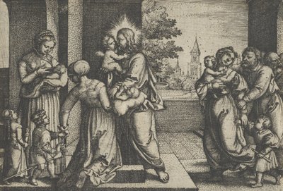 Cristo e i bambini da Georg Pencz
