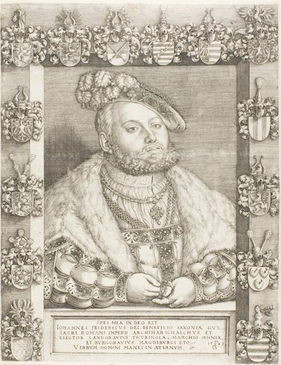 Elettore Giovanni Federico il Magnanimo di Sassonia da Georg Pencz