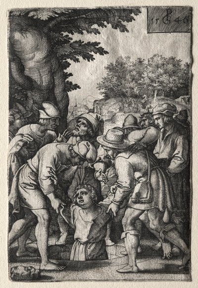 Giuseppe calato in un pozzo, 1546 da Georg Pencz
