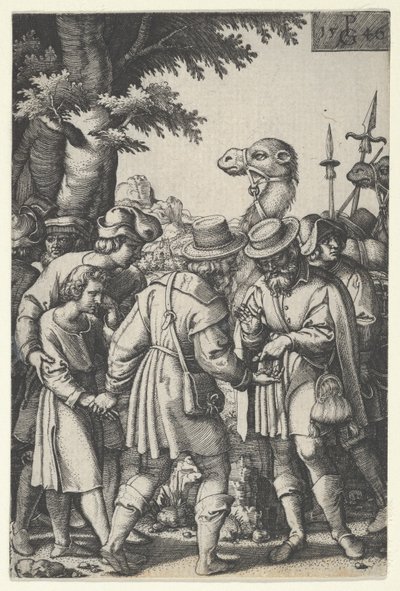 Giuseppe venduto ai mercanti, dalla storia di Giuseppe da Georg Pencz