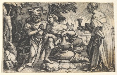 Lot e le sue figlie (dettaglio) da Georg Pencz