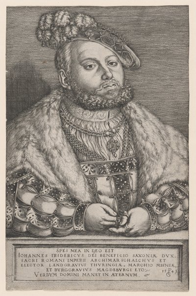 Ritratto di Johann Friedrich il Magnanimo, Elettore di Sassonia da Georg Pencz