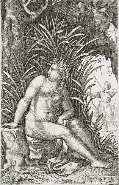 Procri uccisa da Cefalo da Georg Pencz
