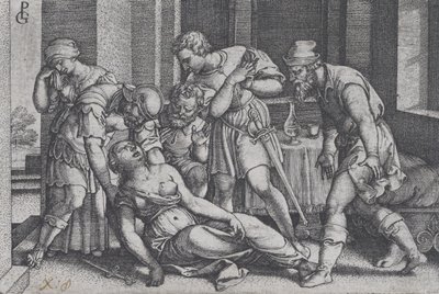 Suicidio di Lucrezia, da Scene della storia romana da Georg Pencz
