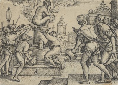 La cortigiana punita, dalla Storia del Mago Virgilio da Georg Pencz