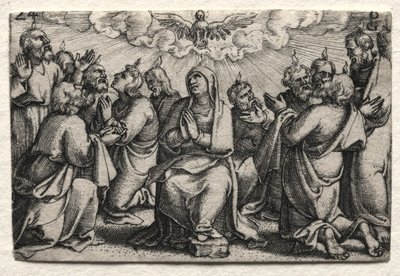 La vita di Gesù Cristo: La discesa dello Spirito Santo da Georg Pencz