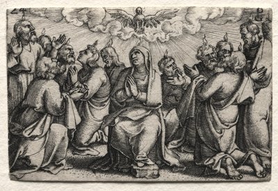 La Vita di Gesù Cristo: La Discesa dello Spirito Santo, c. 1534-35 da Georg Pencz