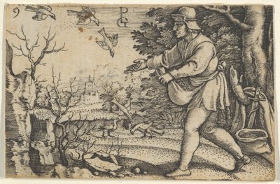 La parabola del seminatore, dalla Storia di Cristo da Georg Pencz