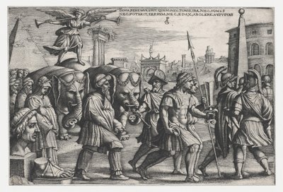 Il Trionfo della Fama sulla Castità, dai Trionfi di Petrarca da Georg Pencz