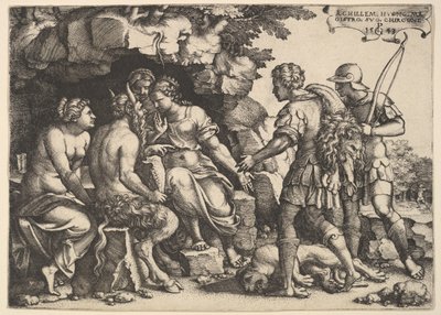 Teti e Chirone da Georg Pencz