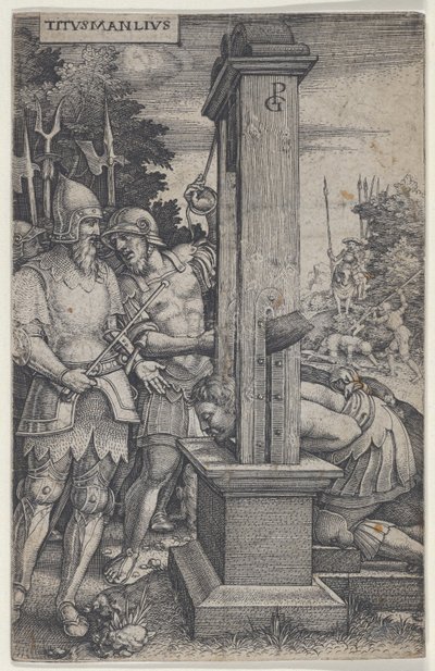 Tito Manlio, da Eroi Romani, 1535 da Georg Pencz
