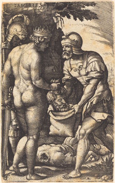 Tomiri con la testa di Ciro da Georg Pencz