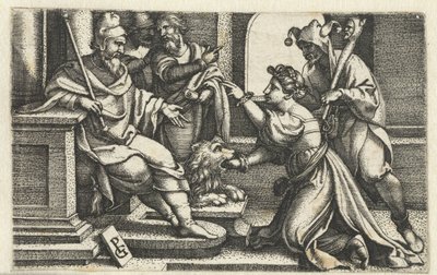 Donna che dichiara la sua innocenza sotto giuramento da Georg Pencz