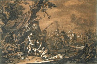 Trasporto dei Feriti dopo la Battaglia da Georg Philipp I (after) Rugendas