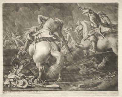Scaramuccia tra ussari prussiani e ungheresi da Georg Philipp I Rugendas