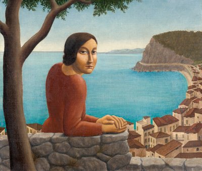 Ragazza in una baia meridionale da Georg Schrimpf
