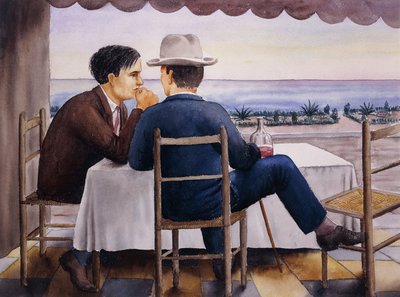 Sulla terrazza da Georg Schrimpf