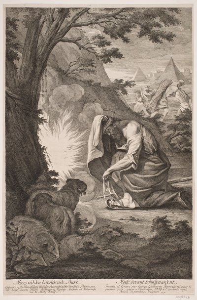 Mosè al roveto ardente da Georg Vilhelm Baurenfeind