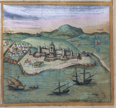 Elmina da Civitates Orbis Terrarum, c.1572 da Georg Braun und Franz Hogenberg