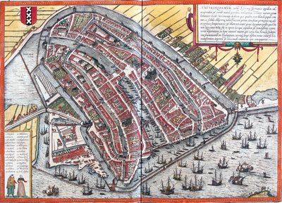 Amsterdam, Paesi Bassi da Georg and Hogenberg Franz (1535 90) Braun