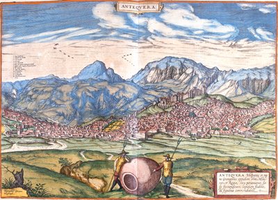 Antequera, Spagna da Georg and Hogenberg Franz (1535 90) Braun