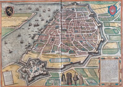 Anversa, Belgio da Georg and Hogenberg Franz (1535 90) Braun