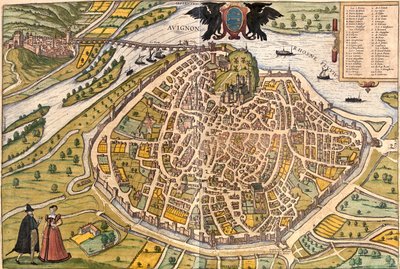 Avignone, Francia da Georg and Hogenberg Franz (1535 90) Braun