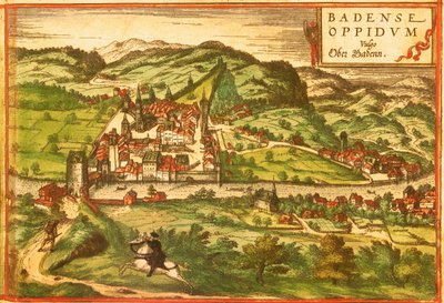 Baden, Spa, Svizzera da Georg and Hogenberg Franz (1535 90) Braun