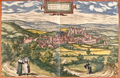 Blâmont, Francia da Georg and Hogenberg Franz (1535 90) Braun