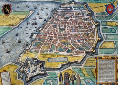Città di Anversa da Georg Braun and Hogenberg Franz