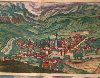 Città di Bressanone, da Civitates Orbis Terrarum di Georg Braun da Georg Braun and Hogenberg Franz