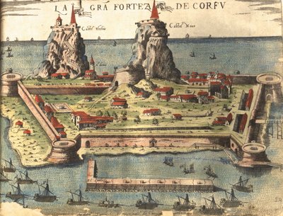 Corfù, Grecia da Georg and Hogenberg Franz (1535 90) Braun