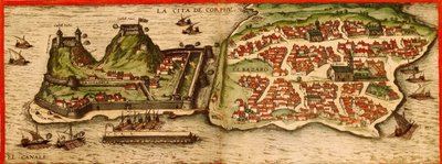 Corfù, Grecia da Georg and Hogenberg Franz (1535 90) Braun