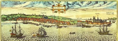 Elsinore, Danimarca da Georg and Hogenberg Franz (1535 90) Braun