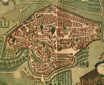Fabriano dal Civitates Orbis Terrarum di Georg Braun da Georg Braun and Hogenberg Franz