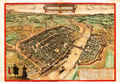 Francoforte sul Meno da Georg and Hogenberg Franz (1535 90) Braun